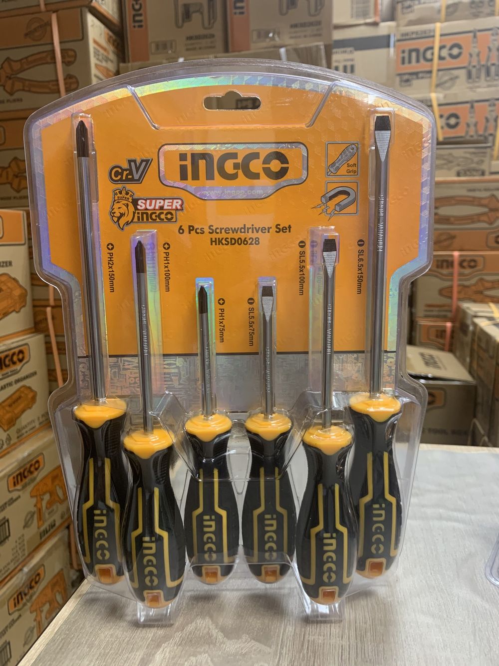 Набор отверток 6 шт INGCO HKSD0628 INDUSTRIAL