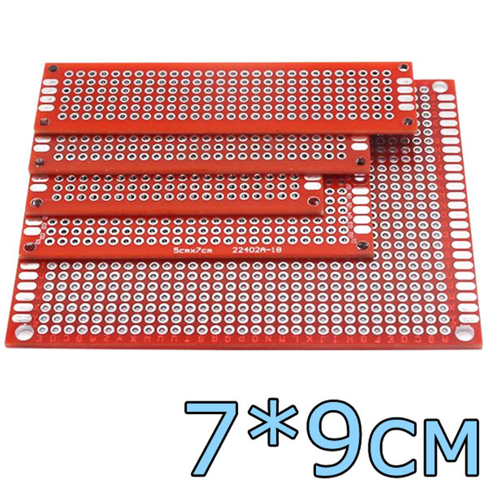 Двухсторонняя плата 7х9 см - Красная