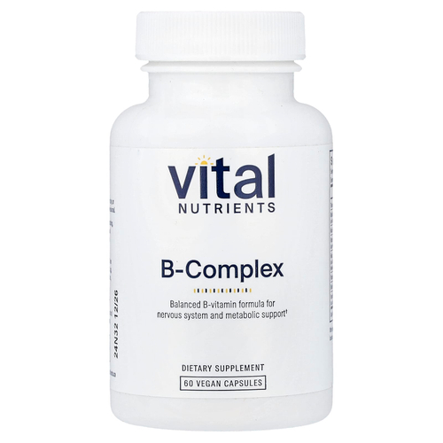 Vital Nutrients, комплекс витаминов группы B, 60 веганских капсул