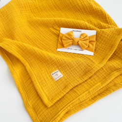 Плед муслин "Горчица"