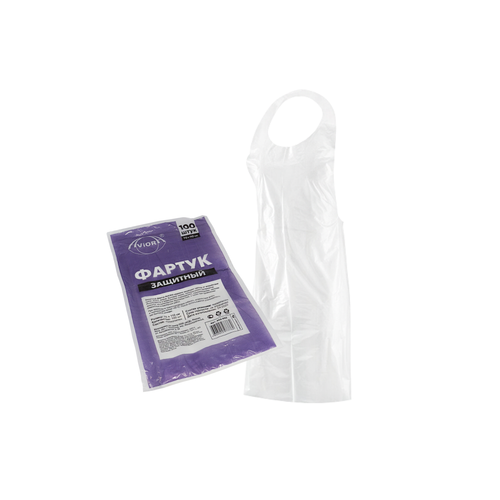 Фартук ПНД 110х70 см белый 100 шт/10