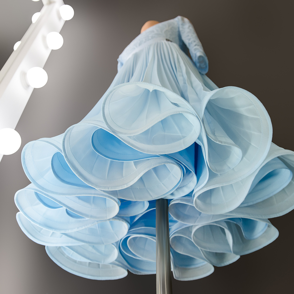 Laura 21-01-01-C | Платье гофре для спортивно-бальных танцев | Vasileva Dance