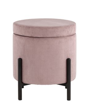 Пуф Дали с ящиком велюр пыльно-розовый