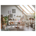 Офисный стул - IKEA FJÄLLBERGET /FJALLBERGET, 67x67x87см, белый/бежевый/светло-коричневый, ФЬЕЛЛБЕРГЕТ ИКЕА