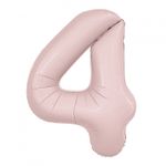 Agura Шар 40'' / 102 см "Цифра 4" Slim Пыльная роза (БГ-60)