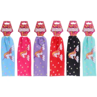 Повязка на голову детская «РОЗОВОЕ ОБЛОКО», радуга, микс 6 цветов, 7*20см (подвес Кокетка)