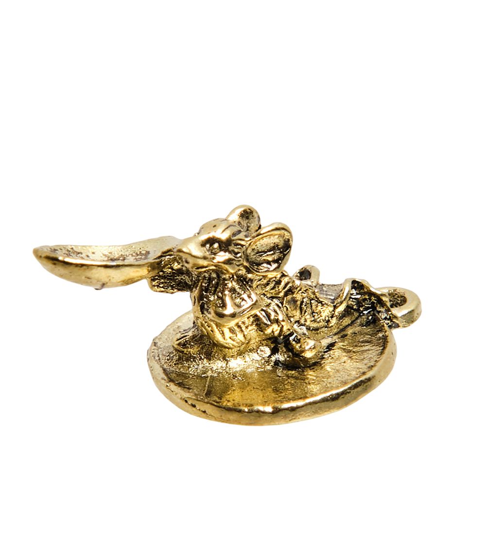 AM-3320 Фигурка кошельковая «Мышка с ложкой» (латунь)