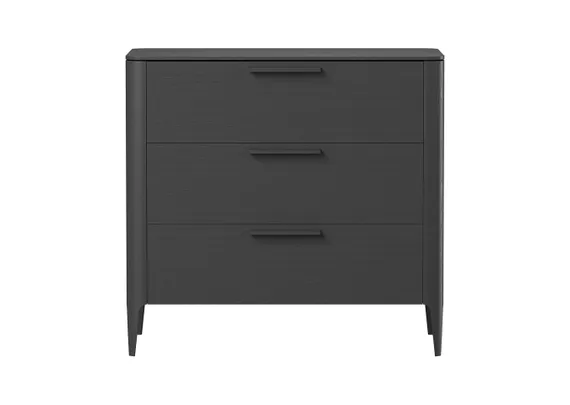Комод Type oak 3 ящика ширина 90 см (черный)