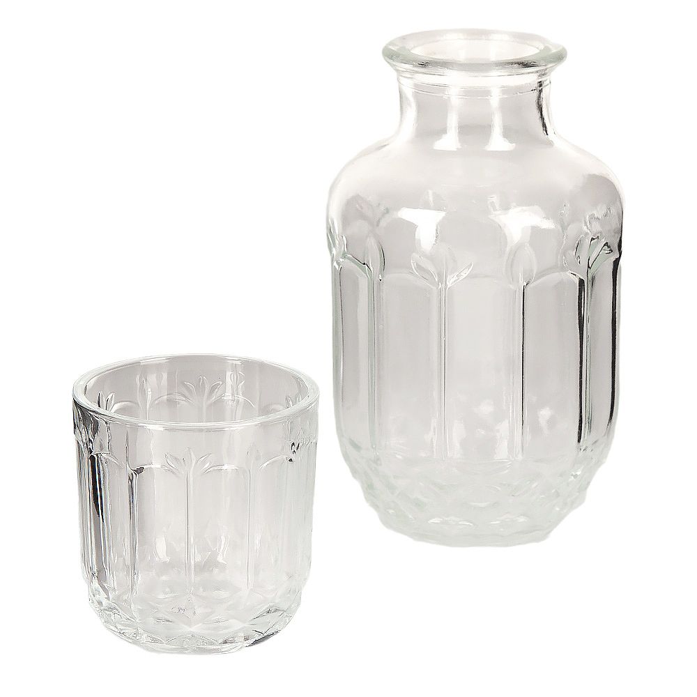 Графин со стаканом, набор 2пр. 550мл/160мл (стекло) (индивидуальная упаковка)