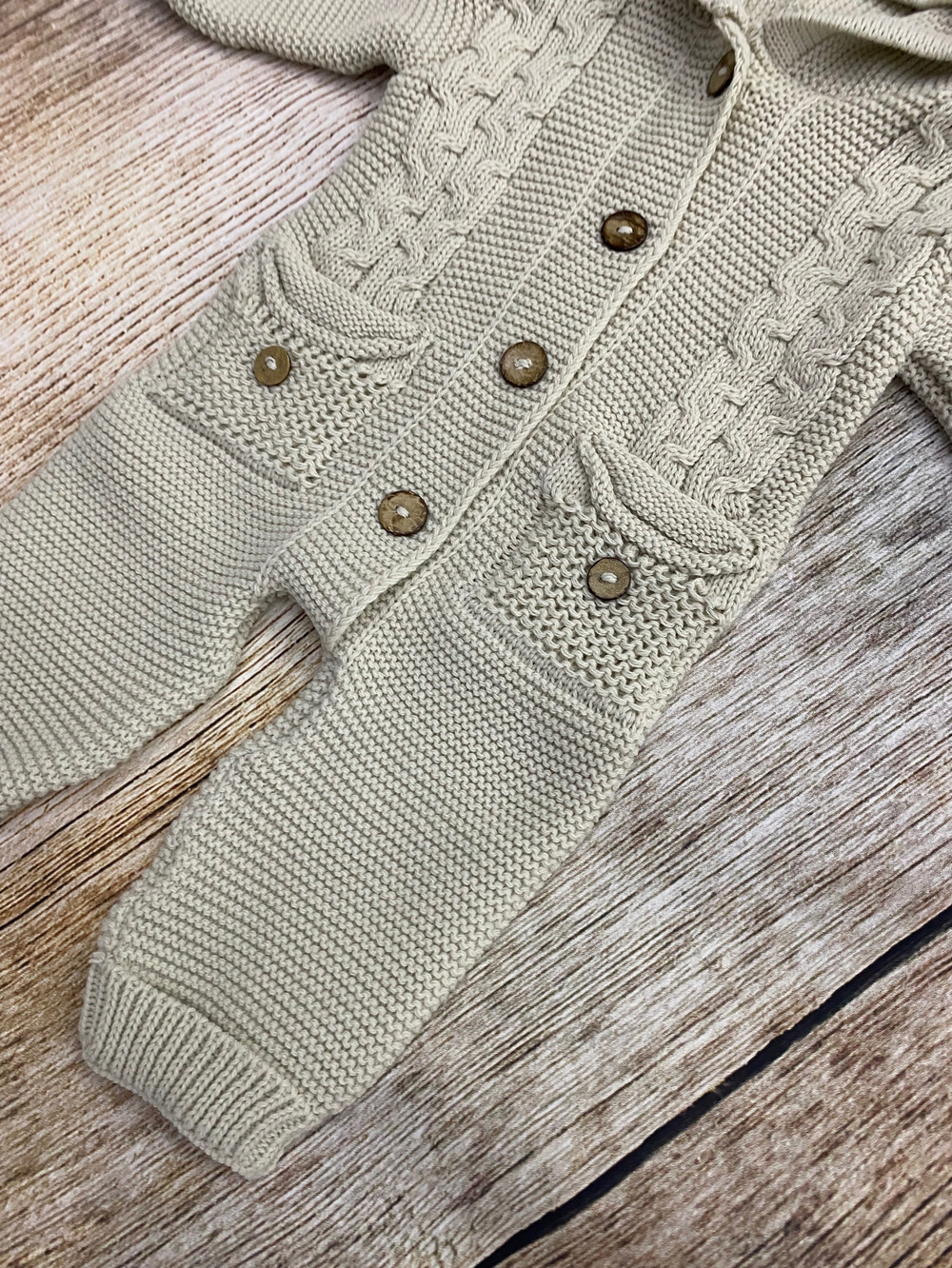 Комбинезон вязаный "АйШах" с капюшоном (Цвет: Серый, Размер: 26)