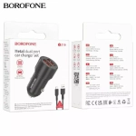 Автомобильная зарядка BOROFONE BZ19 12/24В 2.4А с кабелем TYPE-C
