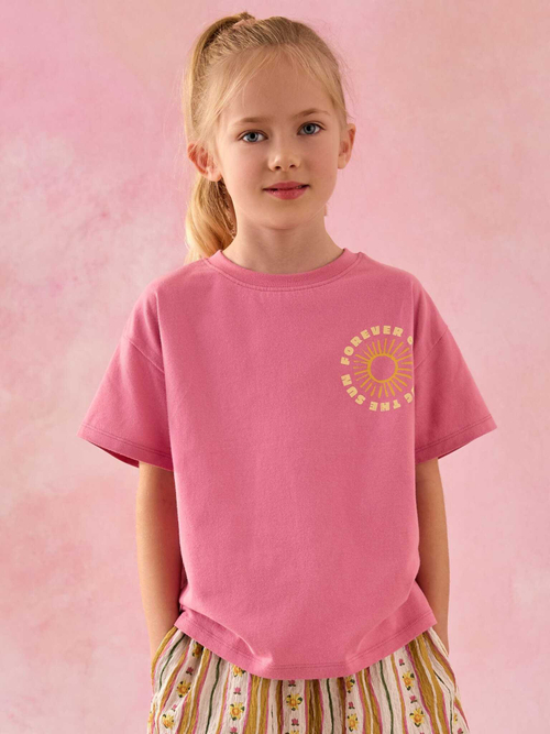 Футболка для девочки Next AG5-836, 3 шт., Розовый, Голубой, Белый