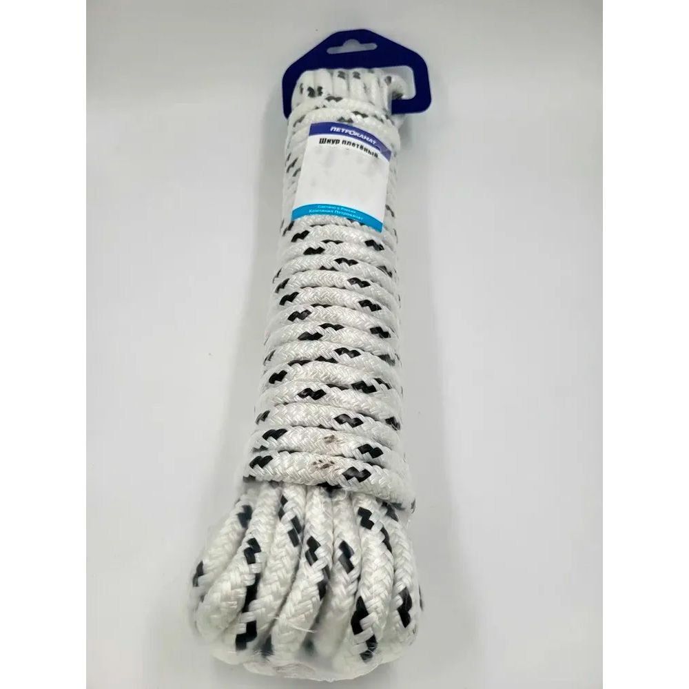 Шнур плетеный ШВАРТОВЫЙ 16,0 мм бел./черн. 3200 кг 12 м