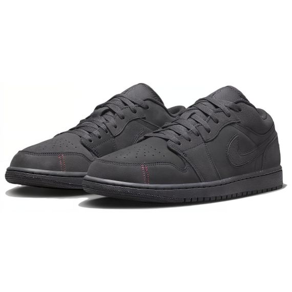 Jordan Air Jordan 1 Винтажные баскетбольные кроссовки Low Топ Черно-серый Цвет Мужские