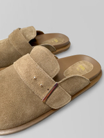 Мюли DL23-2 замшевые однотонные на плоской подошве