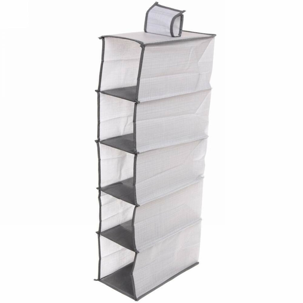 Кофр-органайзер подвесной 5 отделений "Эфолт", 30*15*70см, цвет пыльно-серый