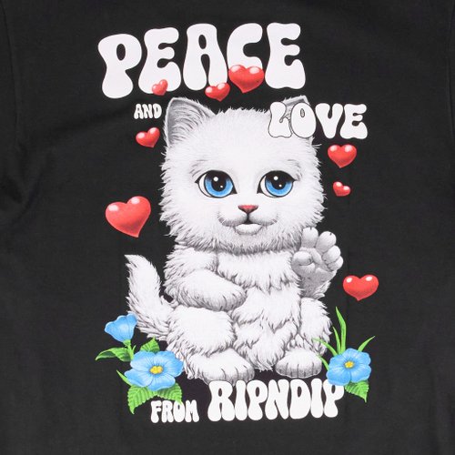 Футболка мужская Ripndip Peace Love Tee артикул:RND10084 - купить в магазине Дайс