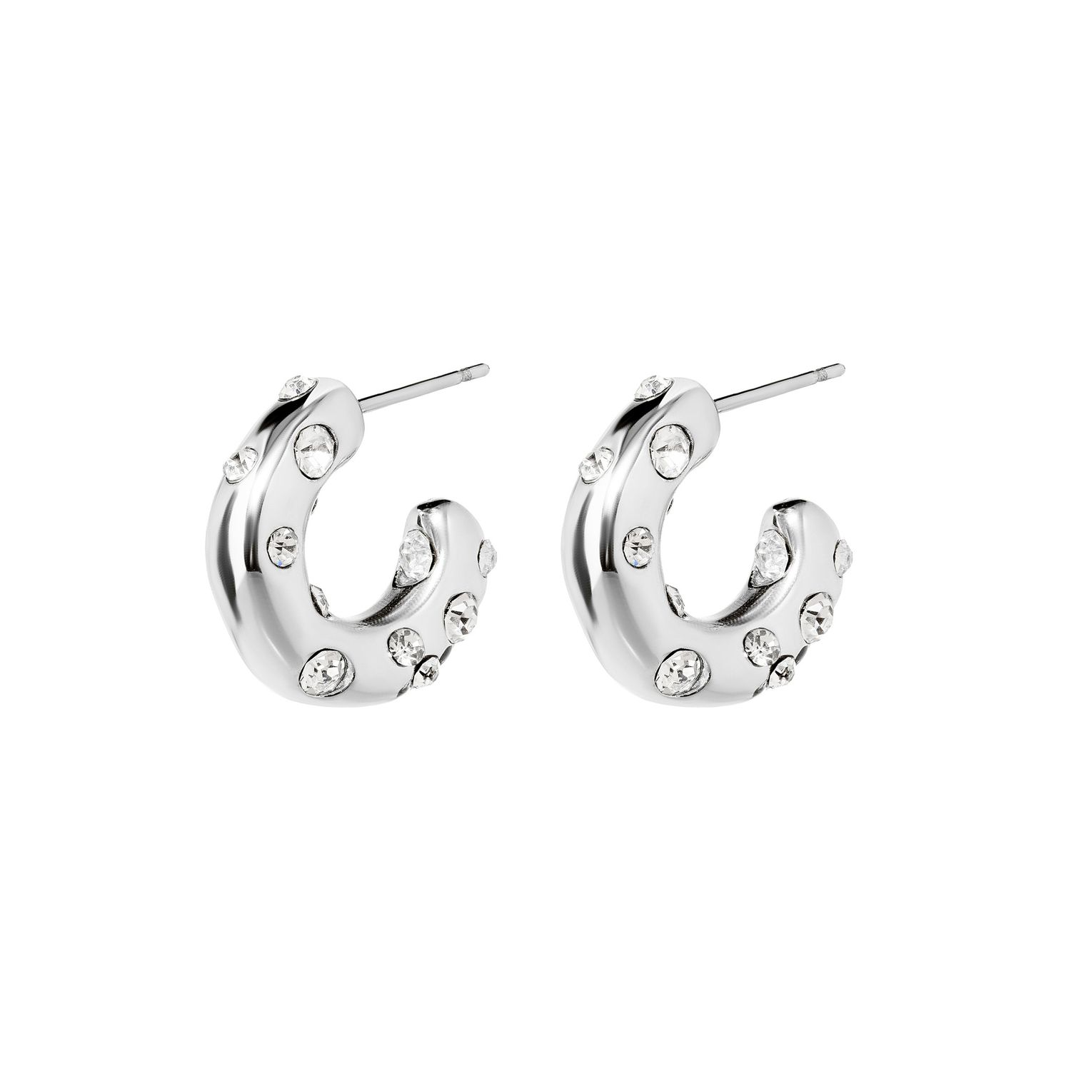 Серьги Crystal Donut Earrings - Silver