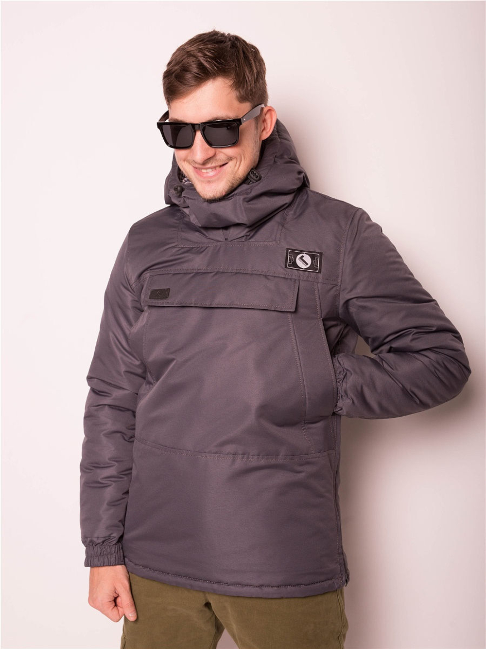 Анорак зимний мужской Город Горький серый