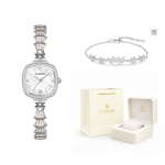 STARKING Quartz Movement Stainless Steel Watchband Watch Women"s Watch Mother of Pearl Color Watch Dial