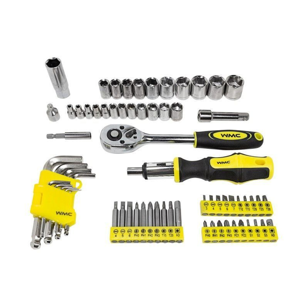 Набор инструментов 168пр. 1/4" 3/8" (6гр)(4-19мм) WMC TOOLS 30168 Top Done