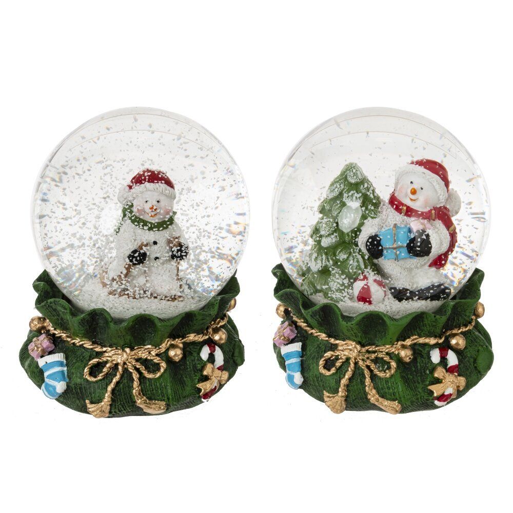 GAEM Фигурка декоративная "Снеговик" в стекл шаре, L6 W6 H8,5 см, 2в.