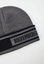 Шапка BIKKEMBERGS Темно-серый/Черные полоски и логотип Мальчик