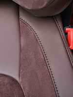 Чехлы Люкс DAF XF 106 (экокожа, коричневый цвет, коричневая вставка)