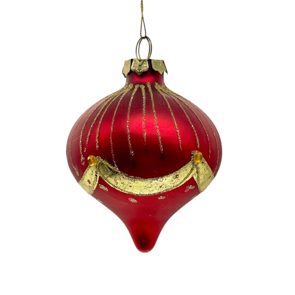 Игрушка красная с узорами [Арт.D1312]