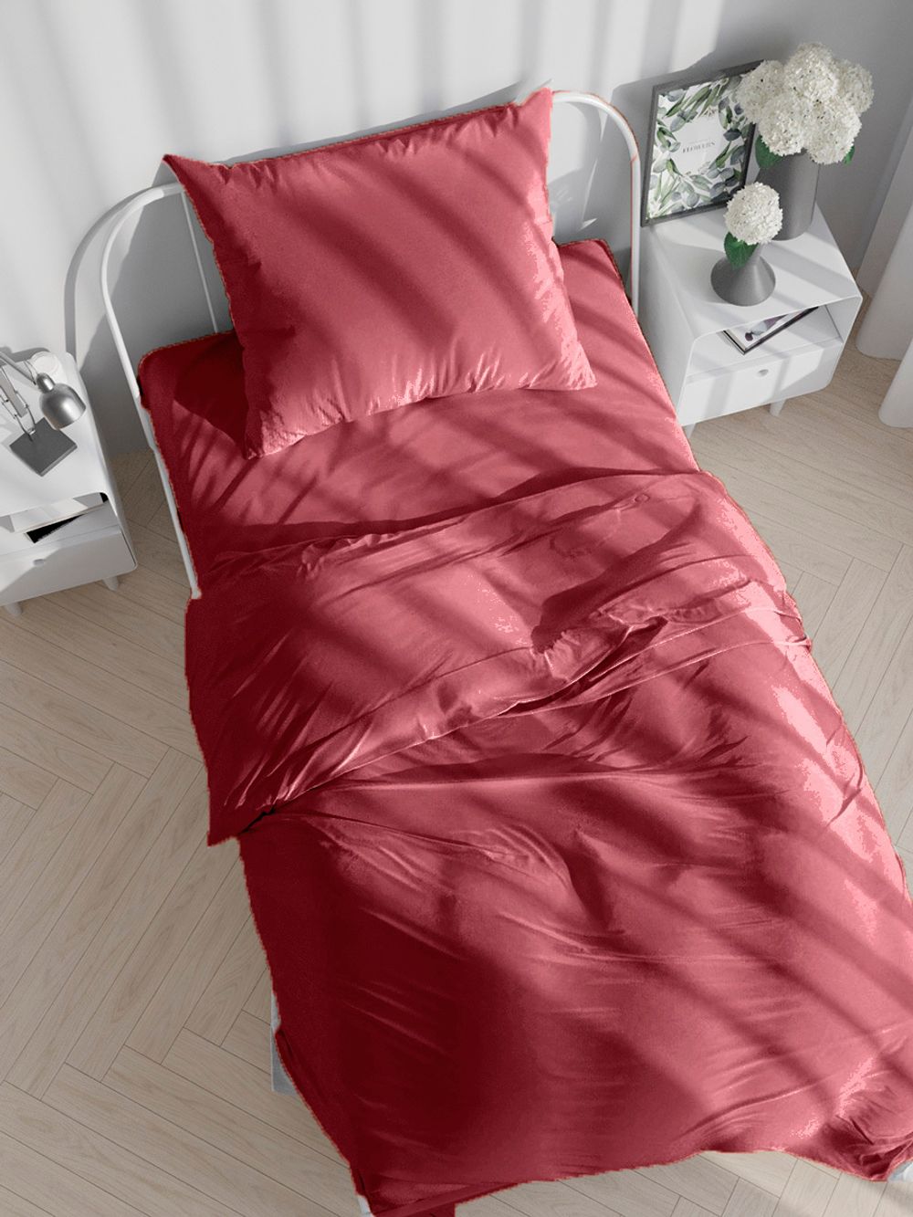 Наволочка 1шт Полисатин Simple House "Малина" 50x70 см