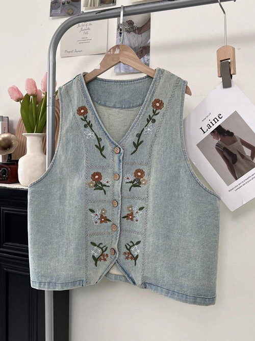 Жилет джинсовый