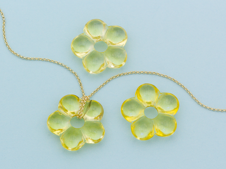 Подвеска-бусина "Цветок" 24мм, стекло