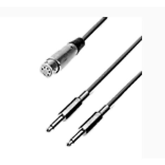 Neumann AC 27 - Кабель для блока питания BS 48 i или N 48 i, 5-pin XLR F / 2х6.3 mm mono jack, 0.3 м