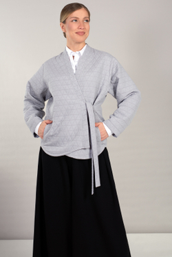 Жакет женский 4433ЛП, серый #485Сер044433ЛП