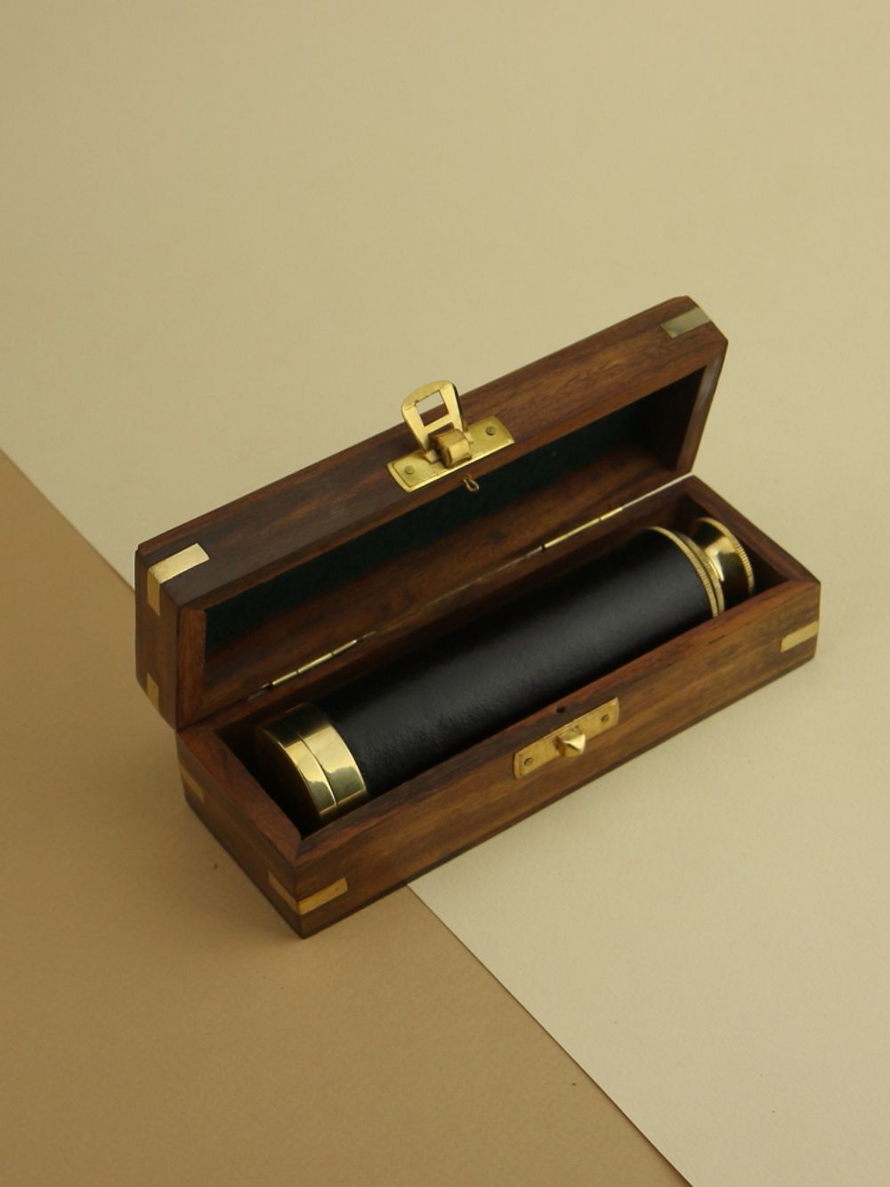 Nautical Подзорная труба в деревянном футляре