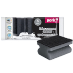 Губки для посуды Графит профильные 5шт 8,5*6,5*4см поролон 18кг/м3, фибра 500г/м2 YORK