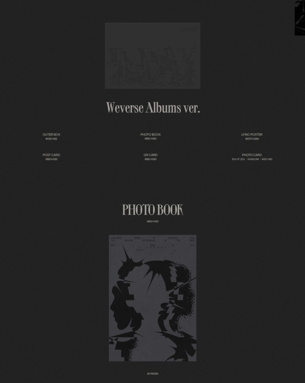 Альбом AGUST D (BTS SUGA) (Weverse Albums Ver)
