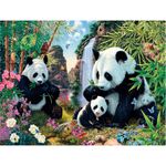 Картина стразами (алмазная мозаика) 40х50 см, ОСТРОВ СОКРОВИЩ "Панды", без подрамника, 662410
