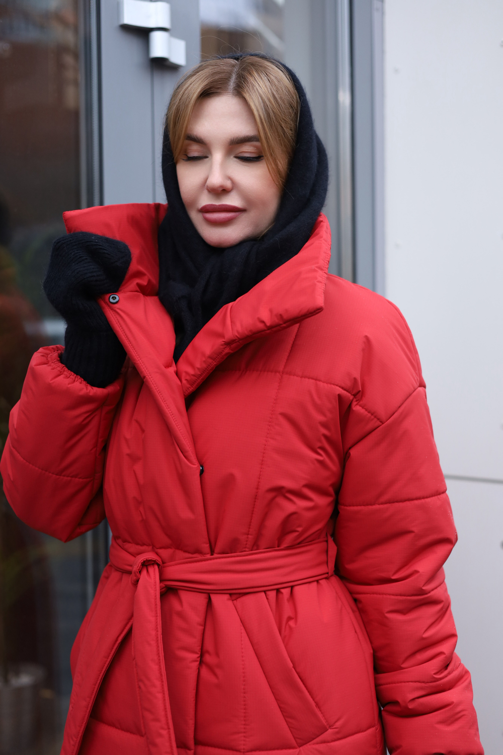 Пальто зимнее Арктика, красное