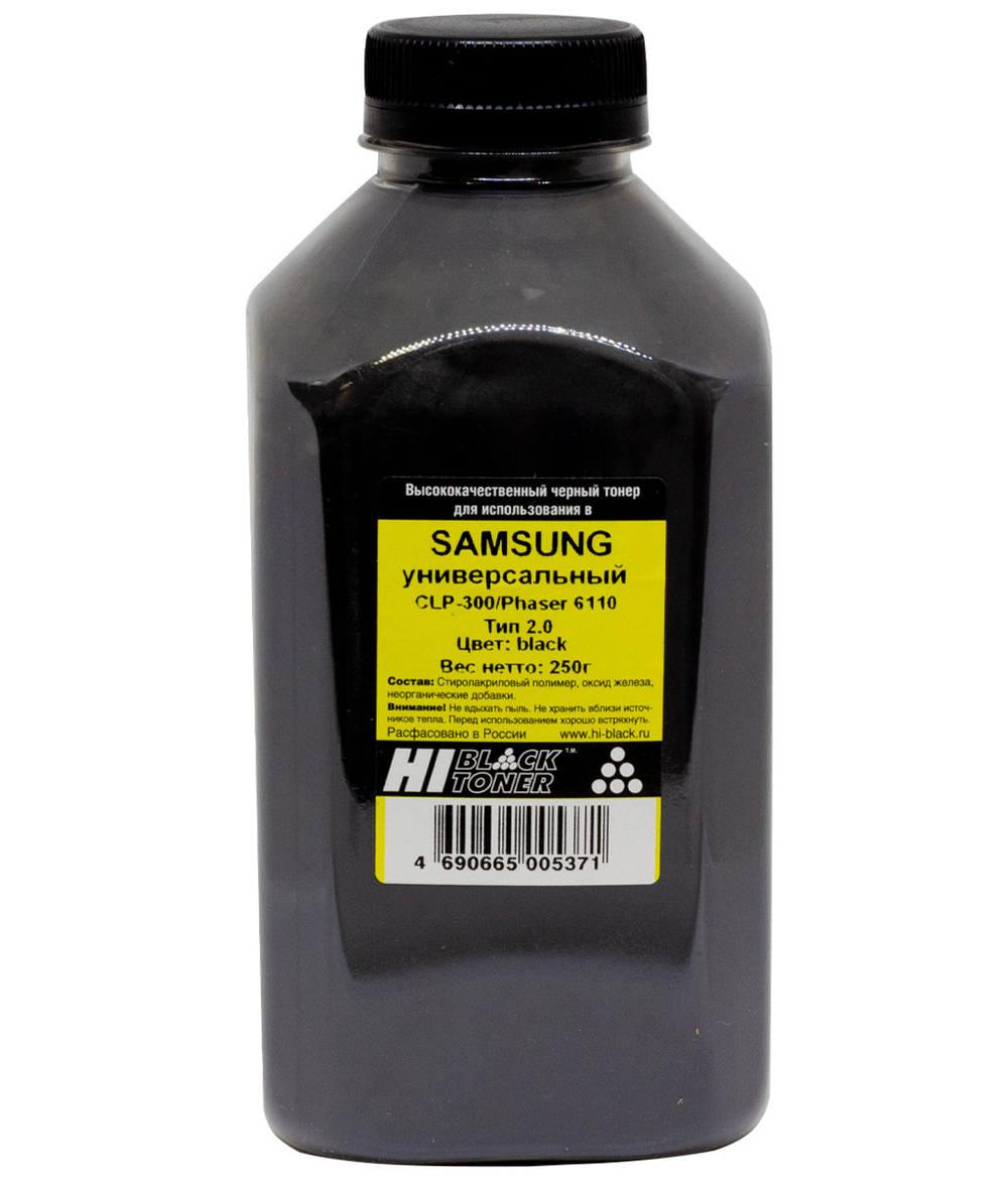 Тонер цветной для Samsung CLP 300/310//320/360/C430/480/HP150/178, Hi-Black, BK