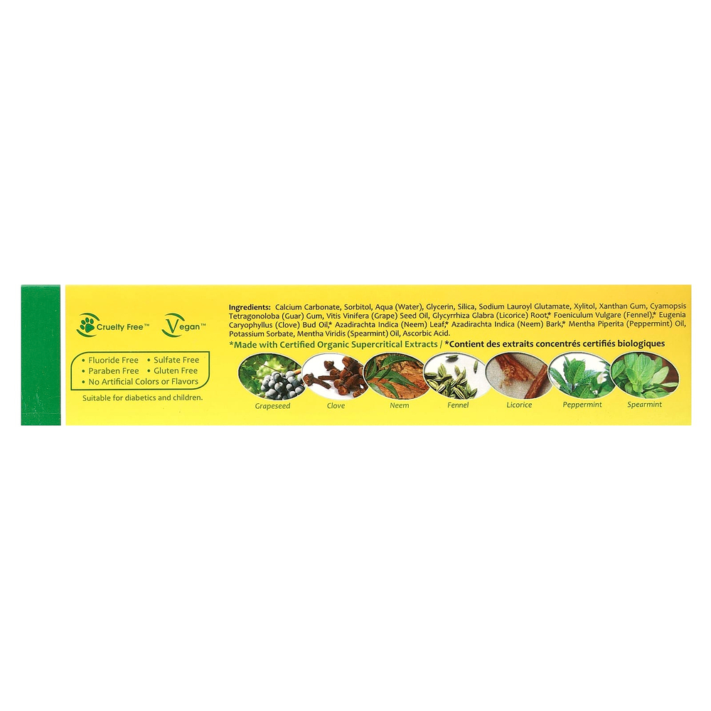 Organix South, TheraNeem® Naturals, зубная паста с ним, терапевтический эффект мяты, 120 г (4,23 унции)