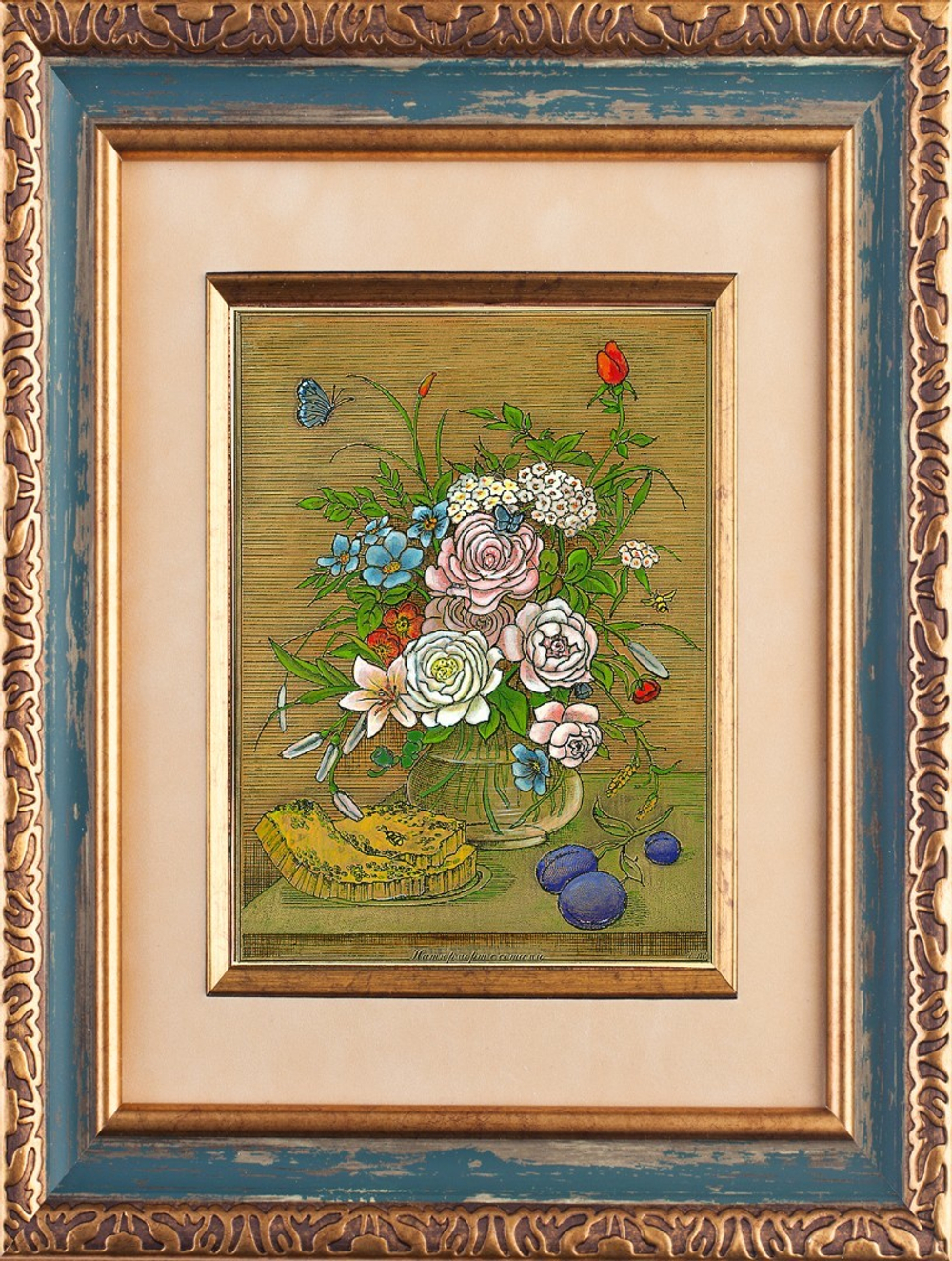 Гравюра "Натюрморт с сотами"