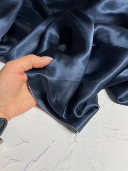 Однотонная подкладочная вискоза (100%вискоза, Туманный джинс, 135, 85 гр/м2)