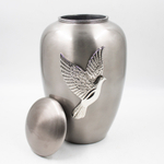 Урна для праха металл "Платинум Голубь"