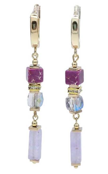 91002256 Серьги Роман с камнем