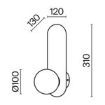 Настенный светильник (бра) Maytoni MOD419WL-01G