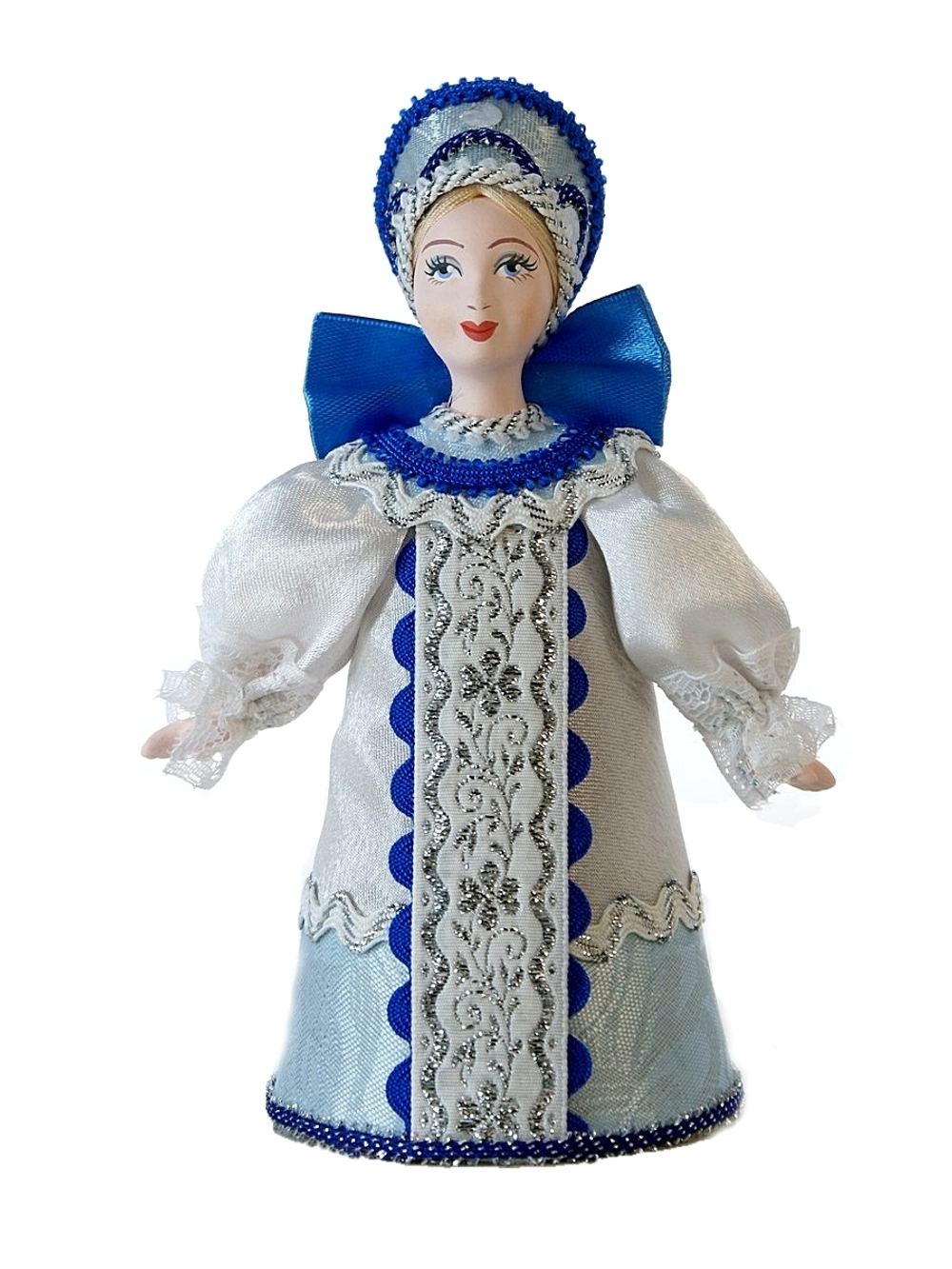 Кукла коллекционная "Девушка в костюме по Гжельским мотивам".