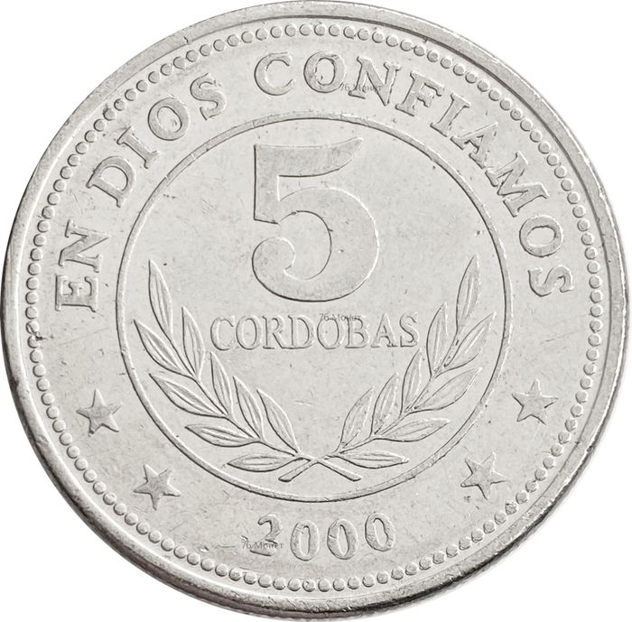5 кордоб 2000 Никарагуа