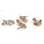 Деревянный механический 3D-конструктор для детей и взрослых "Фиджет Самолёты" 70034