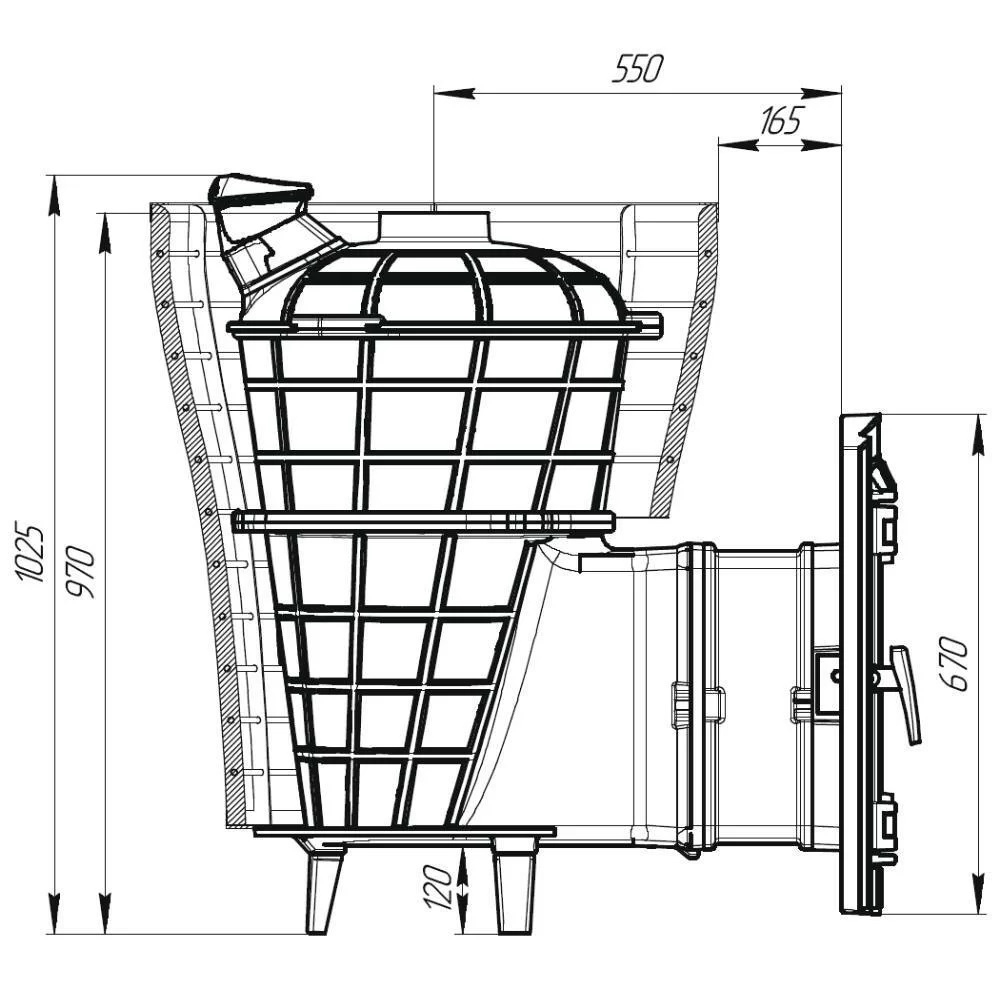 Печь банная «Атмосфера V» сетка нержавейка